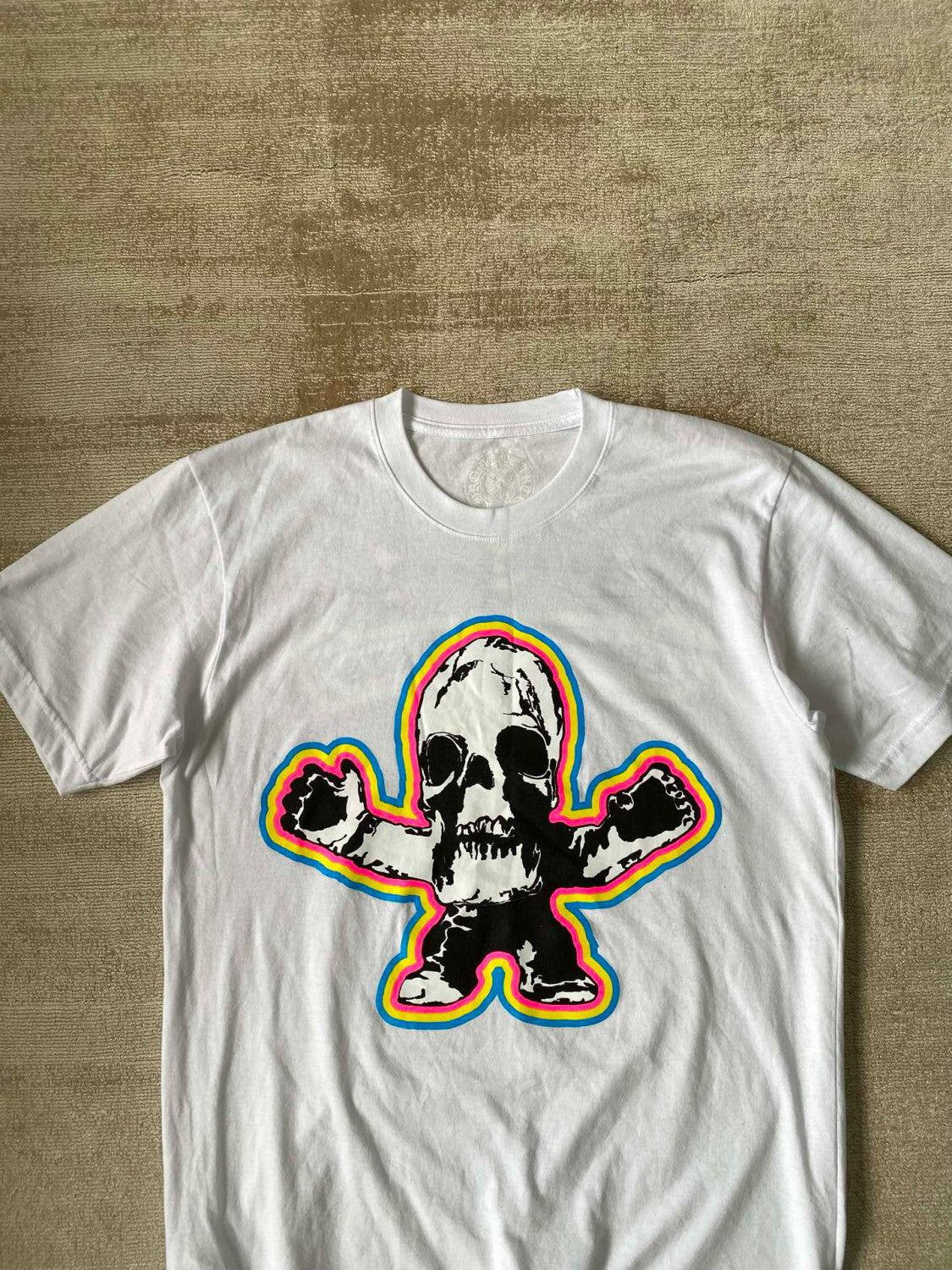 Chrome Hearts Men's Summer Graffiti Graphic Round Face Cotton Short Sleeve T-Shirt #99627