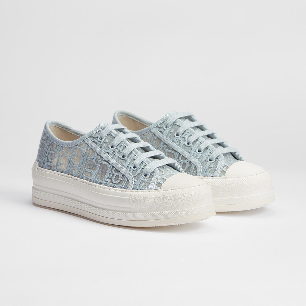 DIOR Walk n Dior Platform Sneaker Sky Blue Dior Oblique Embroidered Mesh #386883