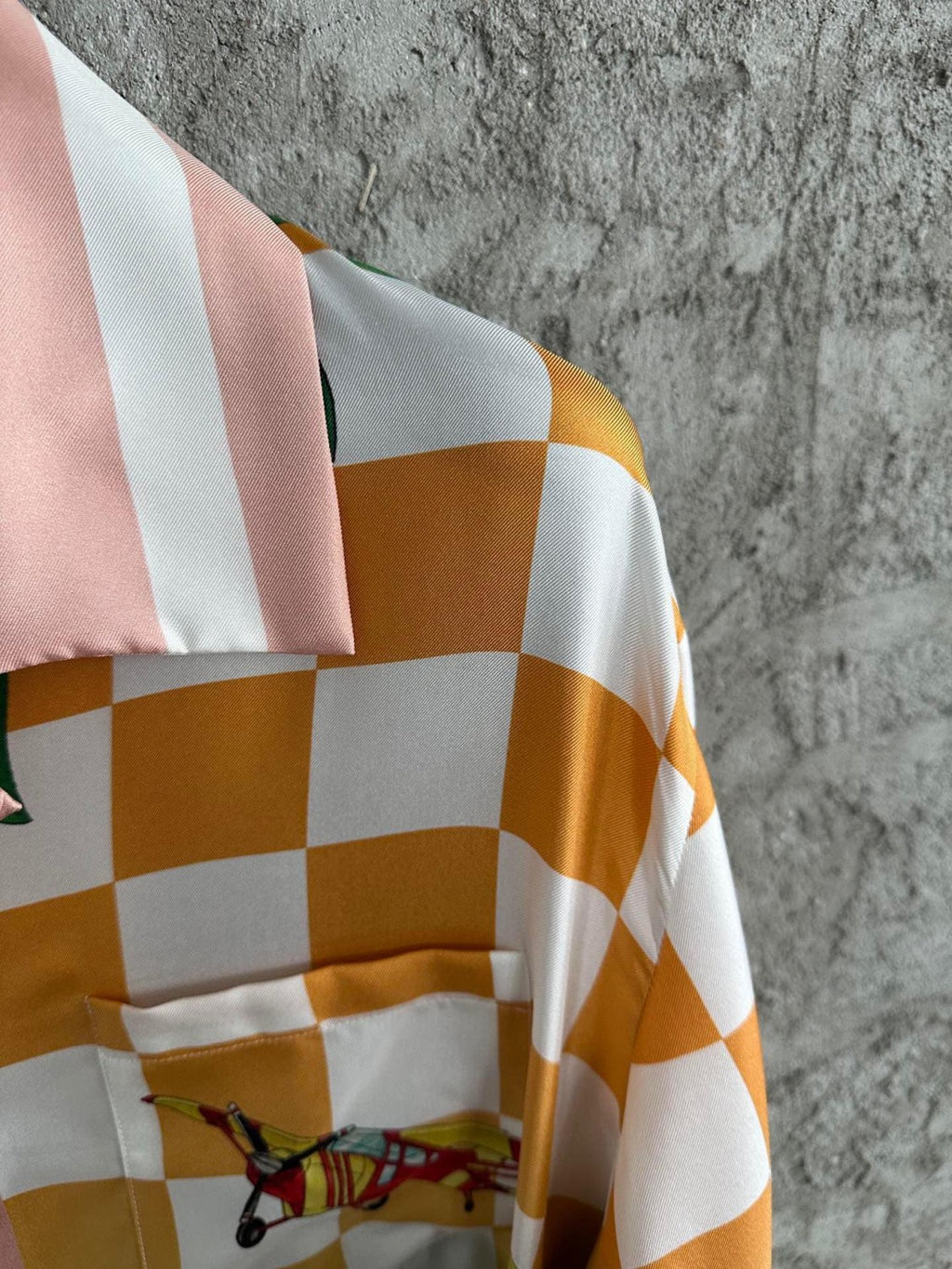 Casablanca Pink Plaid Long Sleeved Buttoned Shirt #21694