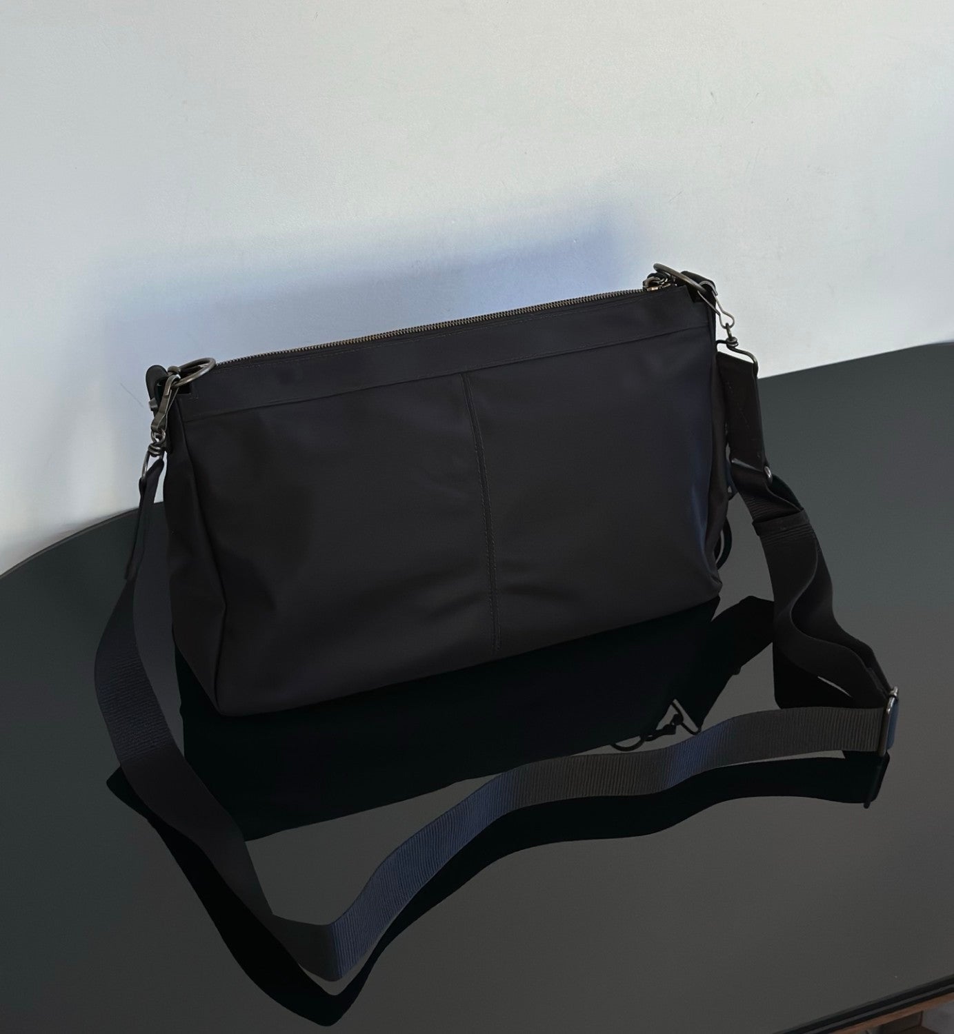 Balenciaga Men's Le City Moto Medium In Black Retro Nylon Motorcycle Bag Stylish Casual Crossbody Shoulder Bag #194664