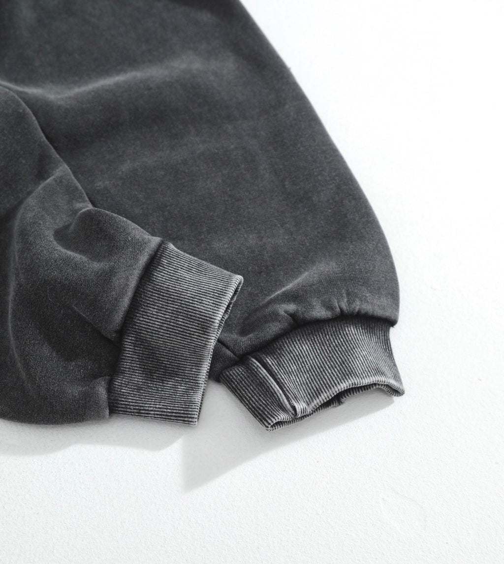 Acne Studios Hooded Sweater logo patch Faded Black #336605
