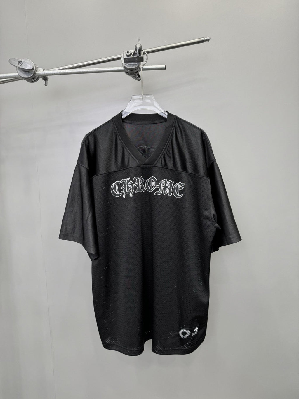 Chrome Hearts Men's Summer Solid Color Mesh Breathable Short Sleeve T-Shirt #76437