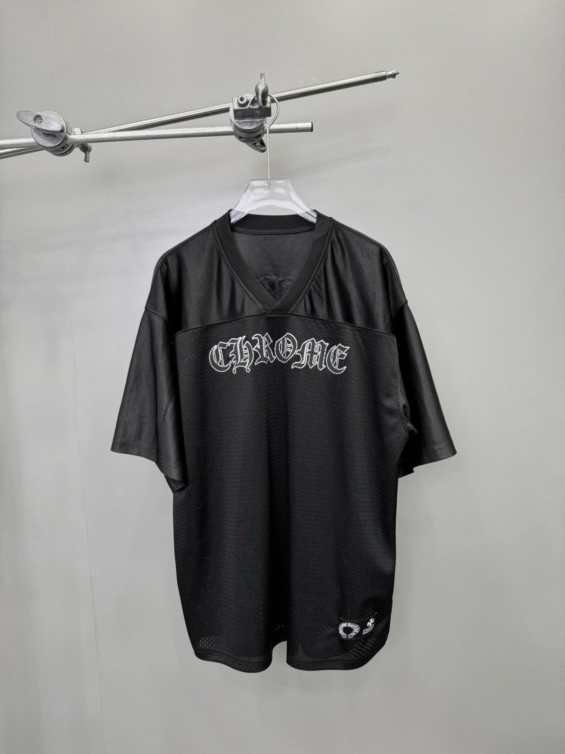 Chrome Hearts Men's Summer Solid Color Mesh Breathable Short Sleeve T-Shirt #76437