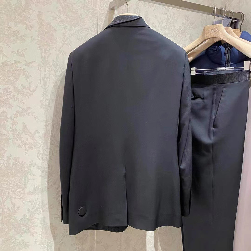 Dior Black Suit Jacket Pants Set #94218