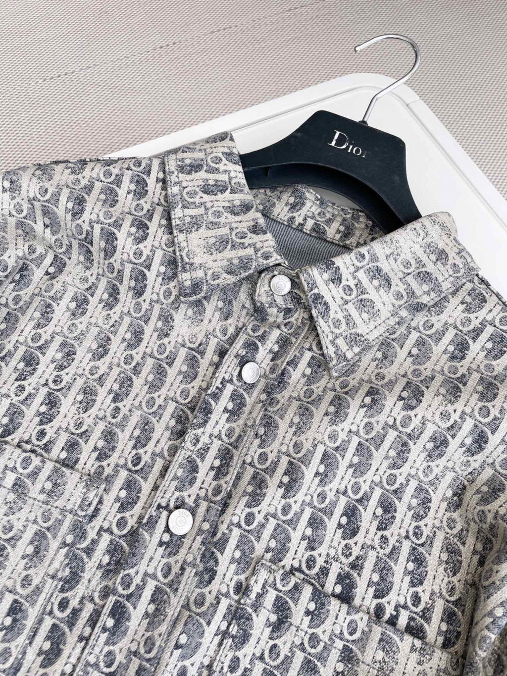 Dior Oblique Overshirt Letter Denim Long Sleeve Shirt Jacket #96663