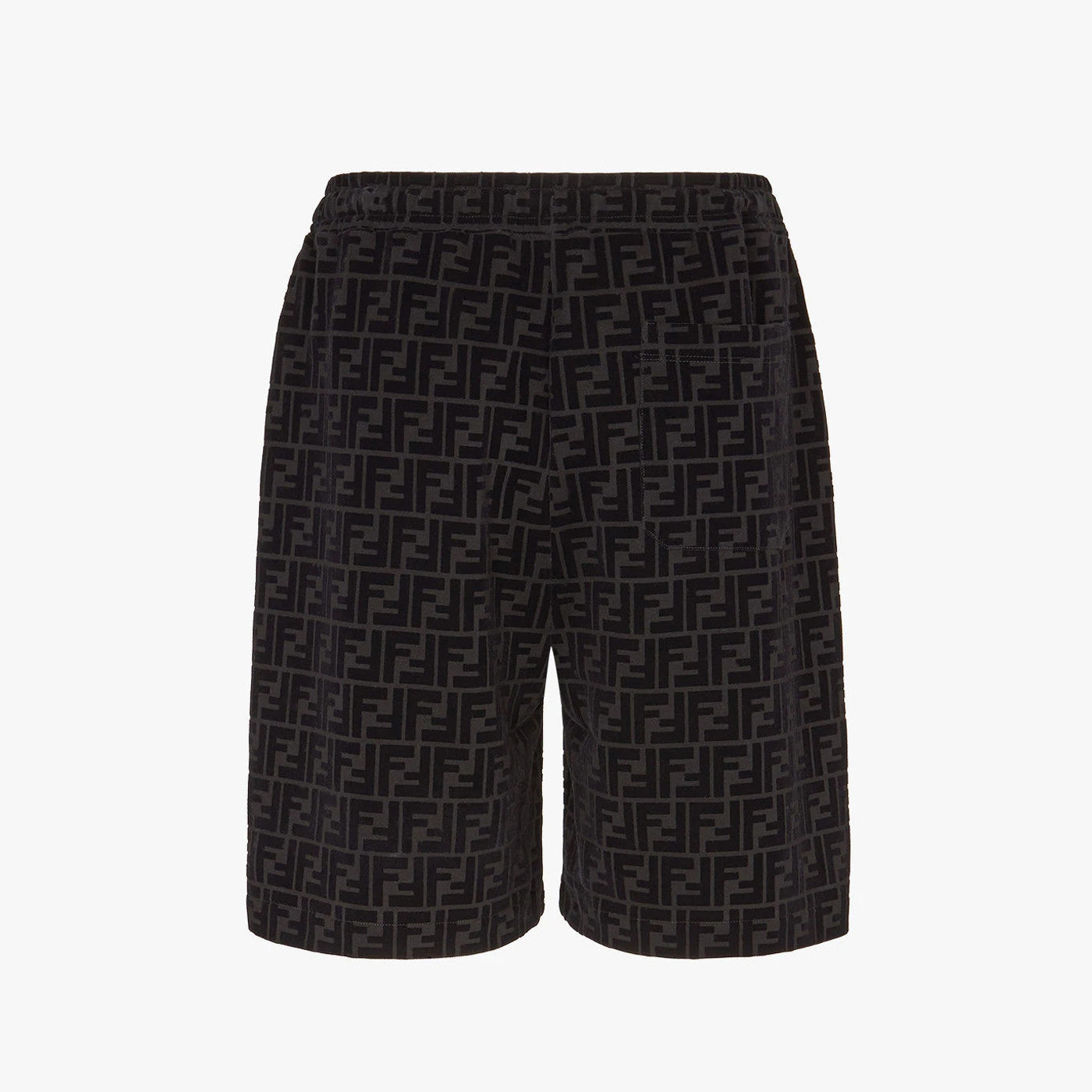 Fendi Men's Summer Black Letter Logo Print Drawstring Straight Casual Short Pants #98816