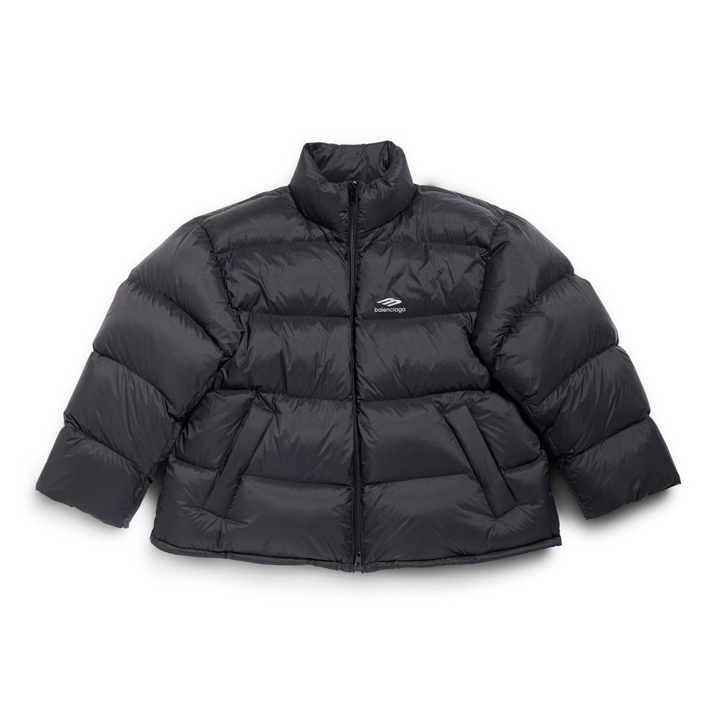Balenciaga Men's Winter Skiweare - 3B Sports Lcon Ski Puffer In Black Zip Down Jacket #97386