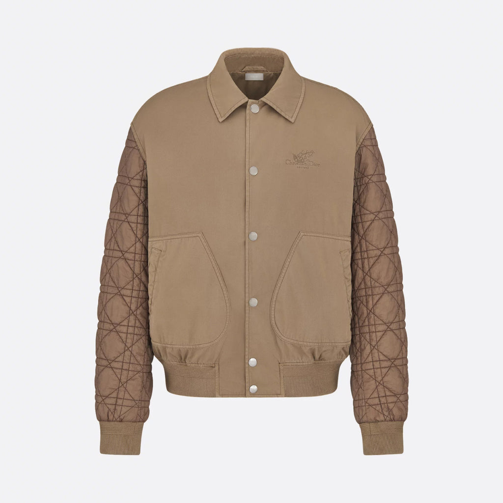 Dior Men's Classic Autumn And Winter Checkered Pattern Cotton Twill Embroidered Print Single-breasted Long Sleeved Jacket #77977