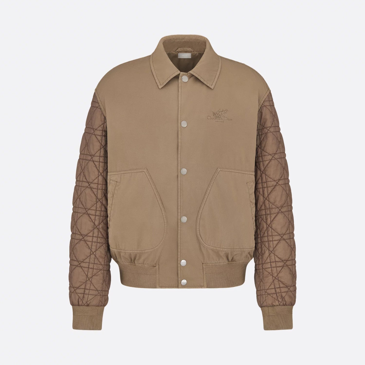 Dior Men's Classic Autumn And Winter Checkered Pattern Cotton Twill Embroidered Print Single-breasted Long Sleeved Jacket #77977