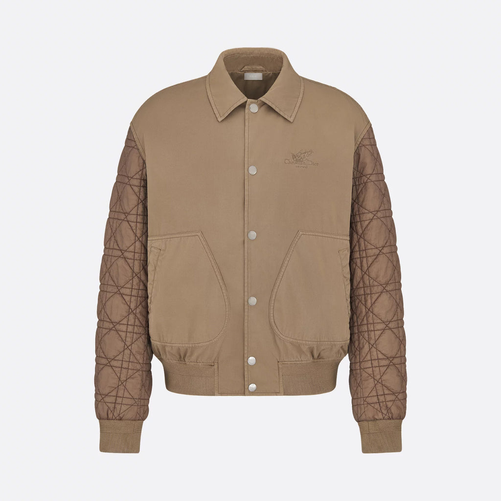 Dior Men's Classic Autumn And Winter Checkered Pattern Cotton Twill Embroidered Print Single-breasted Long Sleeved Jacket #77977