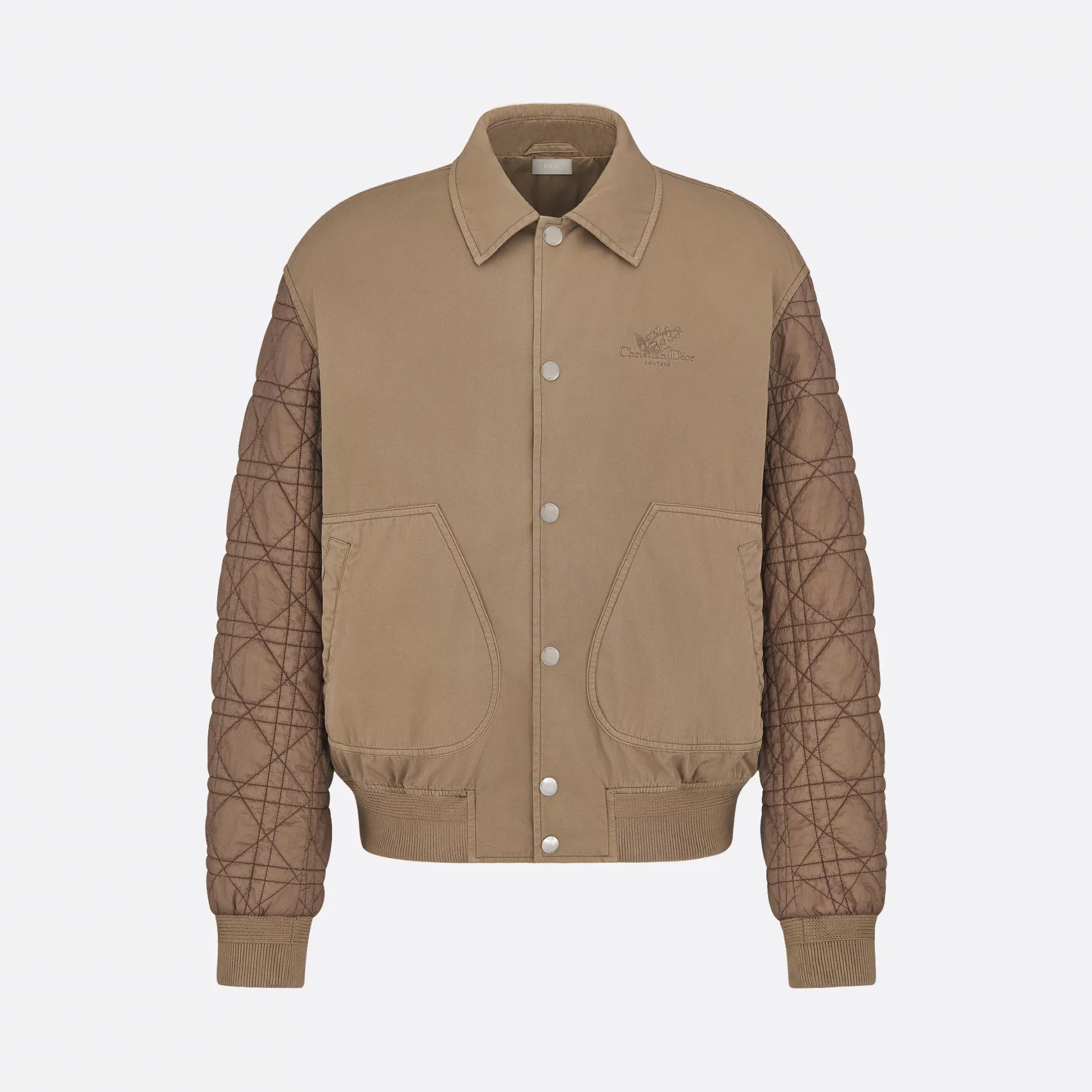 Dior Men's Classic Autumn And Winter Checkered Pattern Cotton Twill Embroidered Print Single-breasted Long Sleeved Jacket #77977