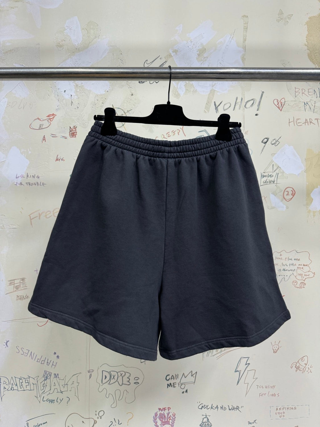 Balenciaga Men's Summer Solid Color Stretch Waist Tie Athletic Casual Shorts #75749