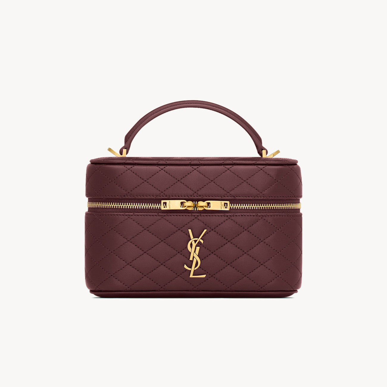 SAINT LAURENT GABY VANITY BAG Ladies Solid Color Detachable Adjustable Shoulder Strap Lambskin Shoulder Handbag Cosmetic Bag #76574