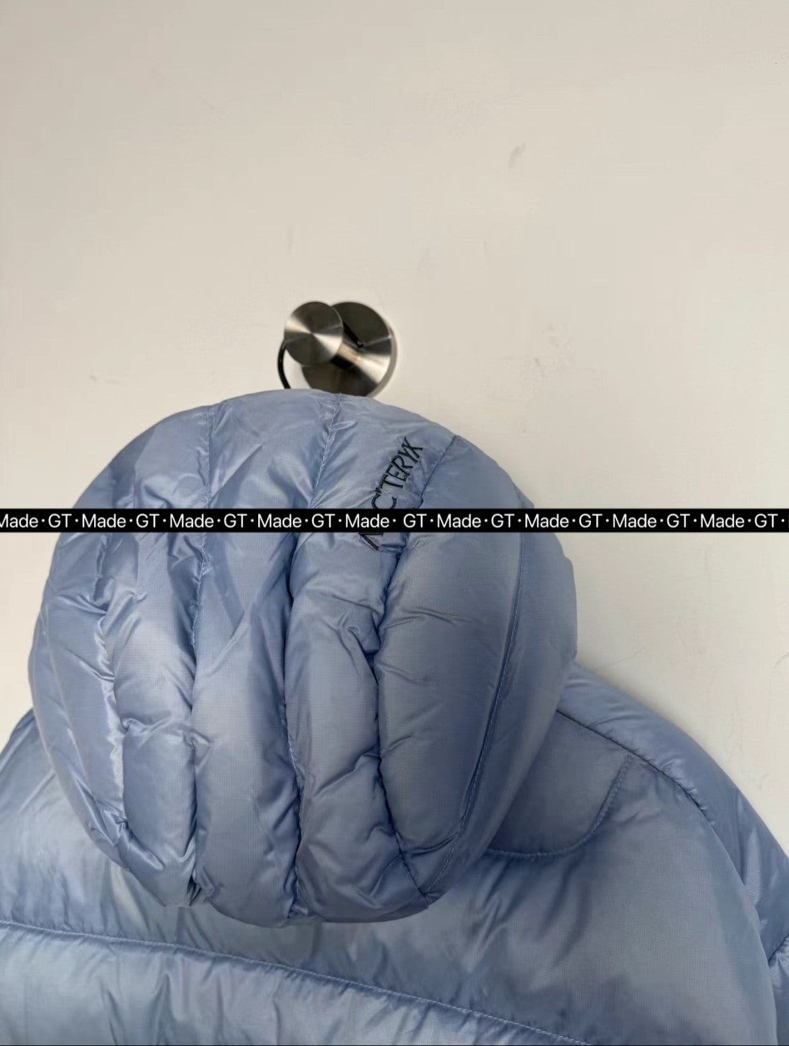 Arcteryx Men's Solid Color Zipper Lightweight Goose Down Windproof Long Sleeve Hooded Puffer Down Jacket #71889