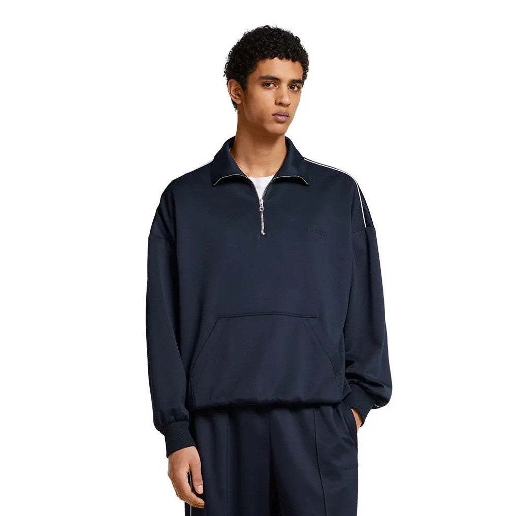 Gucci  Lido Men's Spring/Autumn Solid Color Printed Embossed Stand-up Collar Half-zip Long Sleeve Sweatshirt And Pants Suit Set #78136