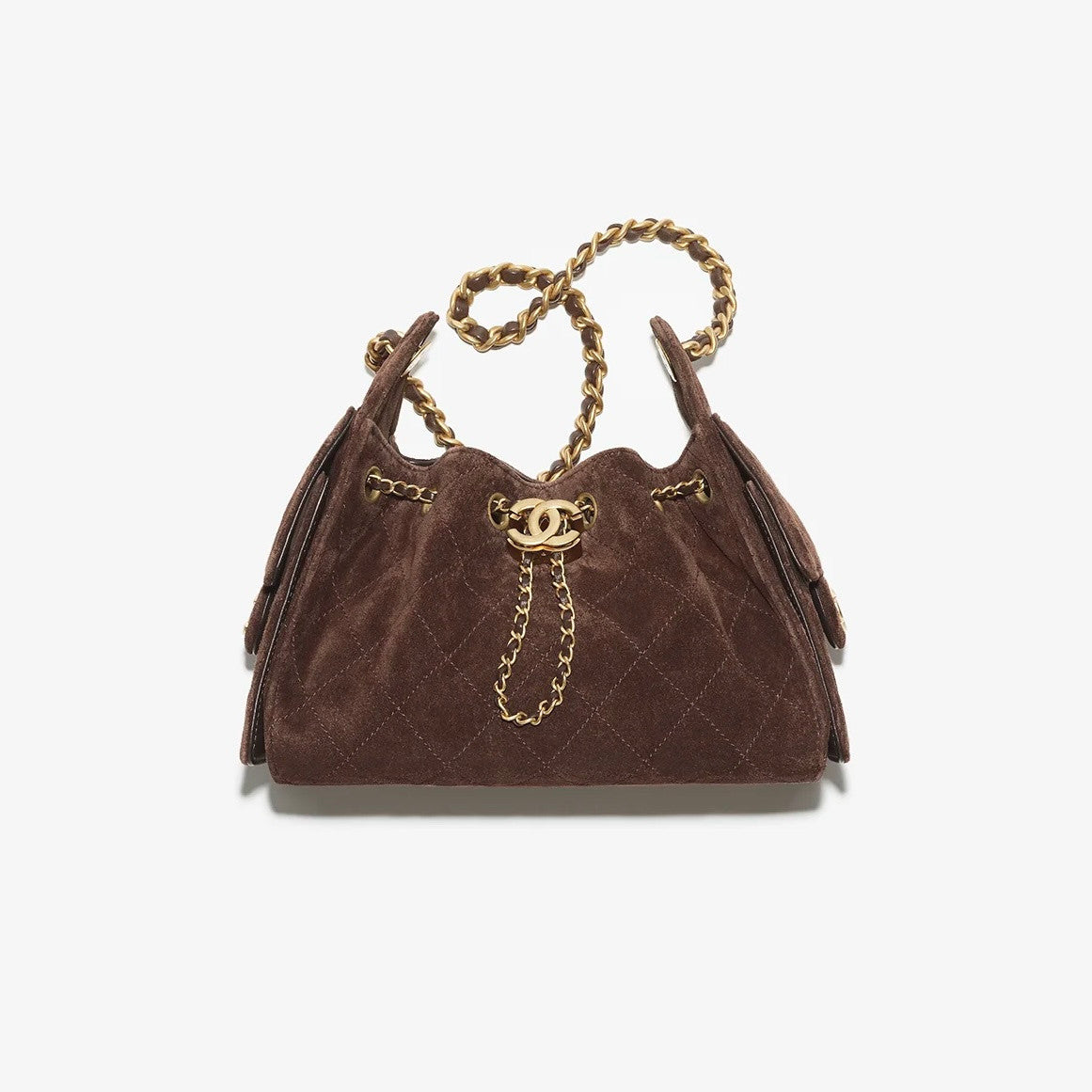 Chanel 25 Mini handbag Metallic Grained Calfskin #333968