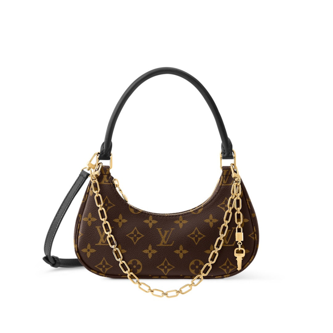 Louis Vuitton 2025 New Crescent Moon Bag. Cathy Small L Monogram Handbag. Comes with Full Packaging #83131A