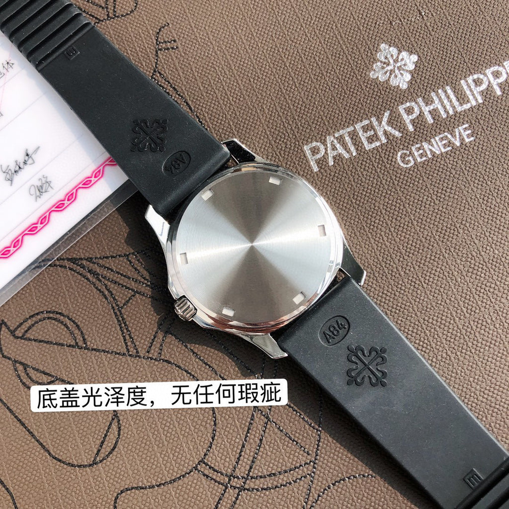 Patek Philippe Mechanical Watches With Diamonds On Silicone Straps Watch #96352