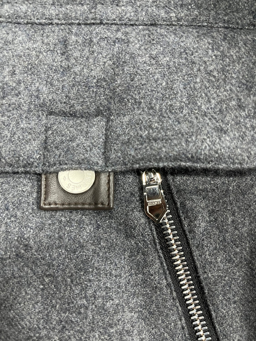 Hermes Men's Spring/Fall Patchwork Leather-Fur Collar Cashmere Casual Solid-Color Hooded Jacket Ngvp #2572