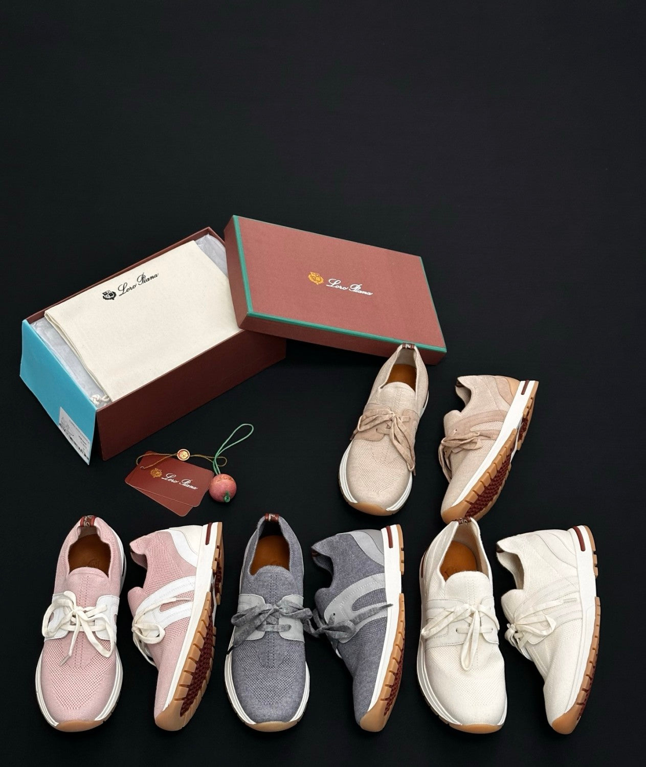 Loro Piana Lady Flexy Walk Sneaker Wish Wool Ancient Sandstone Low Top #383060