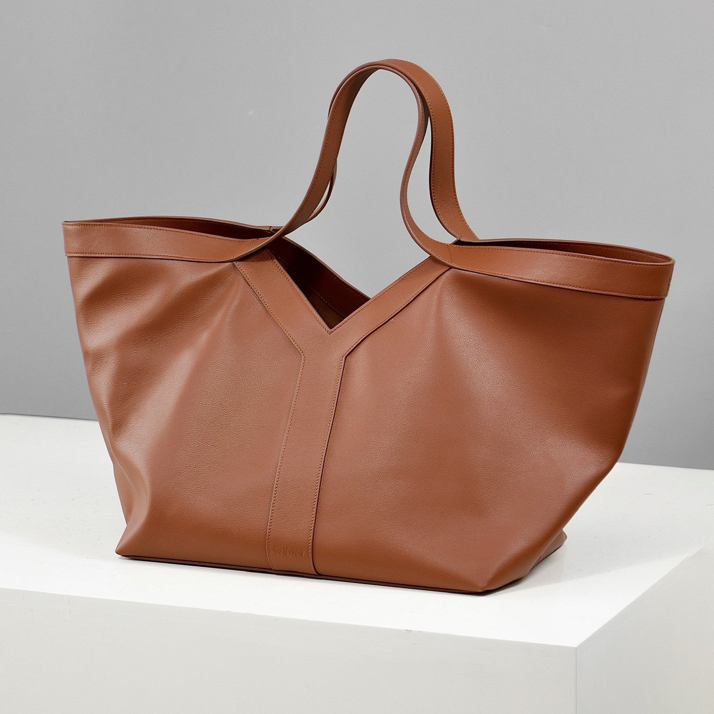 SAINT LAURENT Women's Fashion Classic Solid Color Leather Brand Logo Hook Closure Tote Bag Handbag Bags 839976-AAEB3-1000 #78415