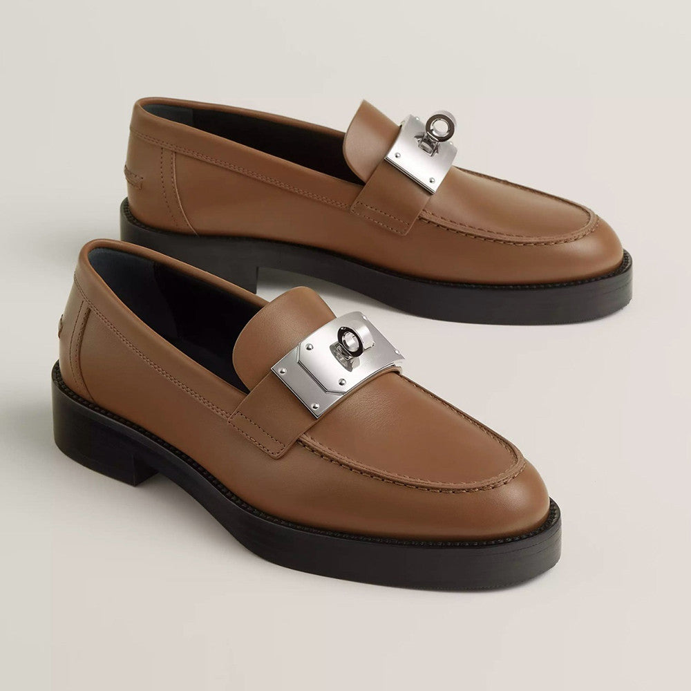 Hermes Hot loafer Beige #334035