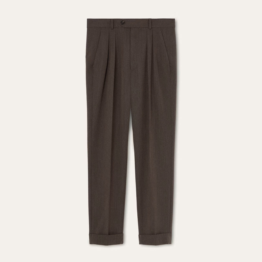 Loro Piana Men's Stafford Mid-Rise Straight-Leg Wool Solid-Color All-Season Casual Pants Ngvp #2563