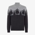 Fendi Men's Spring And Autumn Grey Loose High Neck Knit Pullover Jumper Sweater #97844