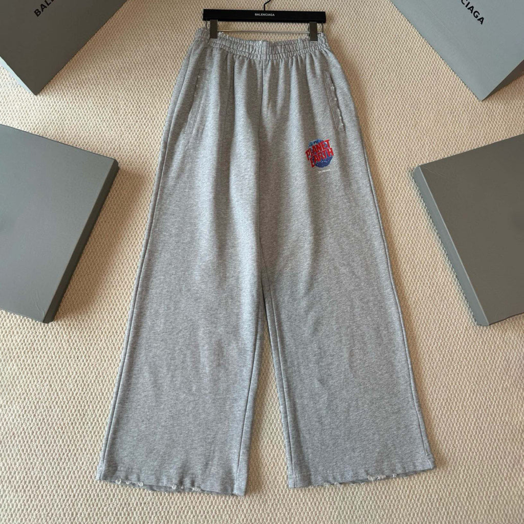 Balenciaga Men's Spring and Autumn Pattern Printed Hooded Regular Fit Zipper Long Sleeve Jacket Stretch Waistband Pants Set Suit #74232