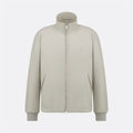 Dior Men's CD Icon Harrington Jacket Spring/Fall Solid Color Stand Collar Zipper-Front Long Sleeve Coat #81575