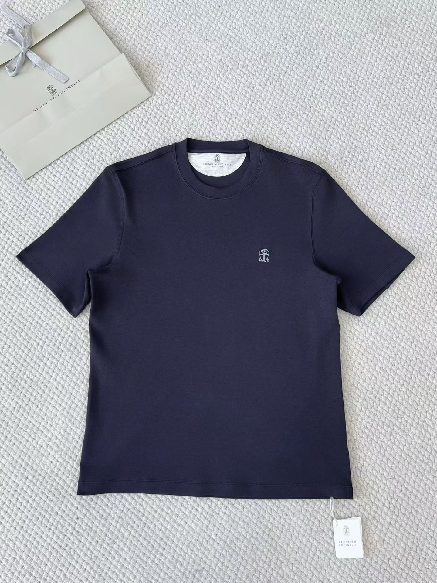 Brunello Cucinelli Cotton Jersey Slim Fit Crew Neck T-shirt With Logo #376925