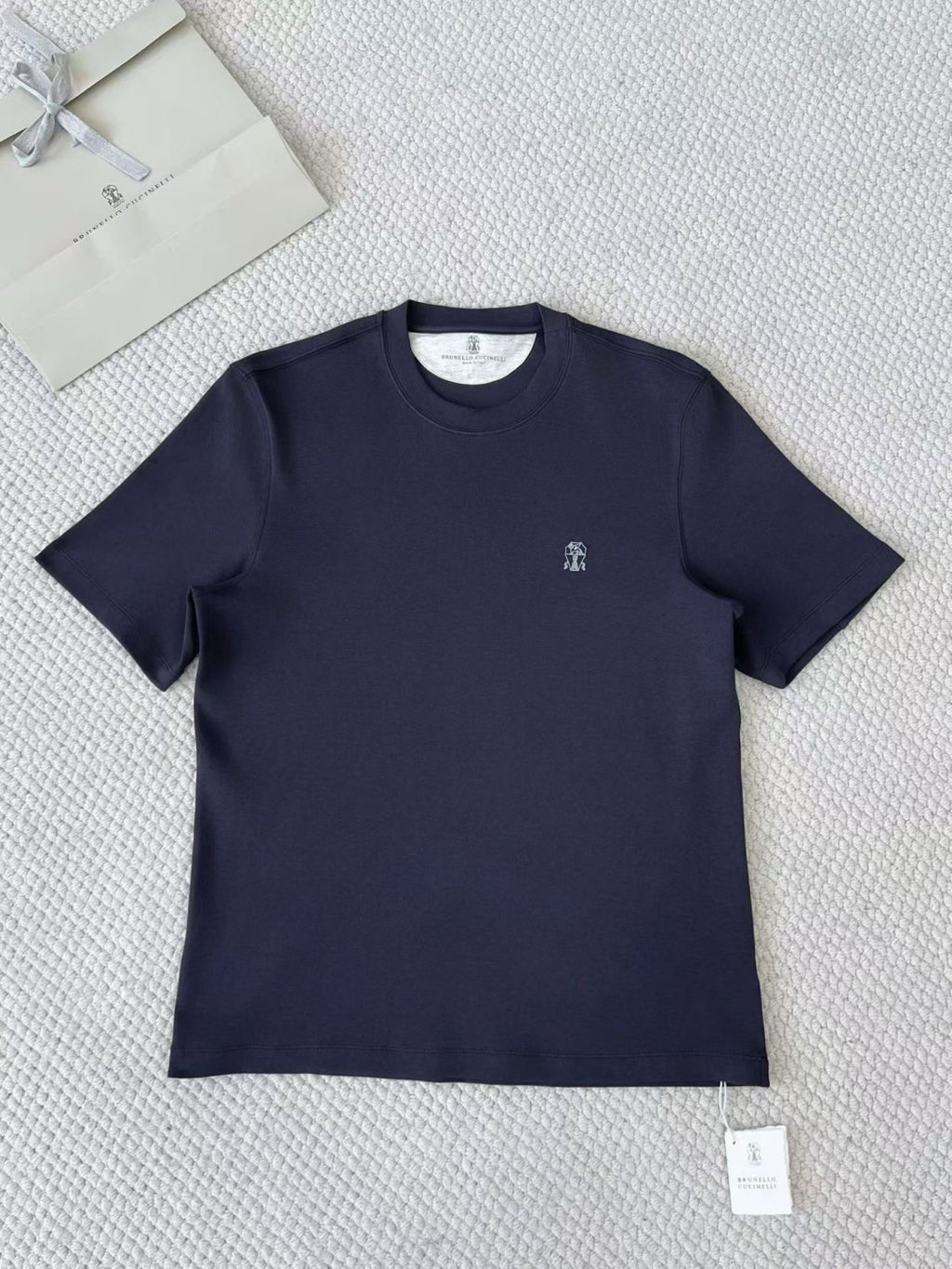 Brunello Cucinelli Cotton Jersey Slim Fit Crew Neck T-shirt With Logo #376925
