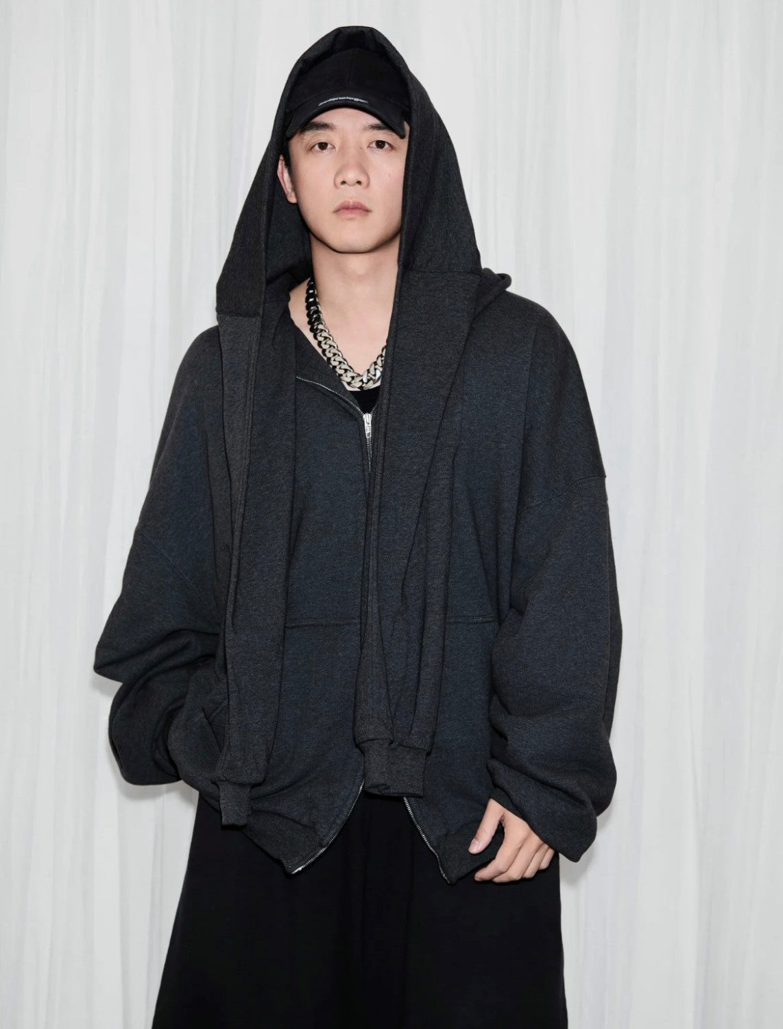 Balenciaga Men's Women's Spring And Autumn Cotton UNITY Sports Icon Incognito Zipper Patchwork Loose Long Sleeve Hoodie Sweatshirt Ngvp #9197