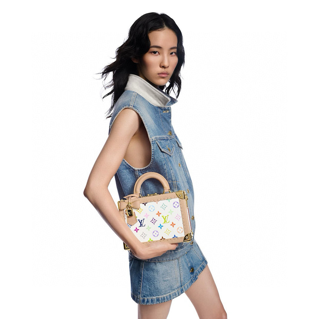 Louis Vuitton LV x TM Petite Valise Women's Detachable Adjustable Shoulder Strap Colorful Letter Printed Coated Canvas Single Shoulder Slanting Handbag Bag Bags #75435