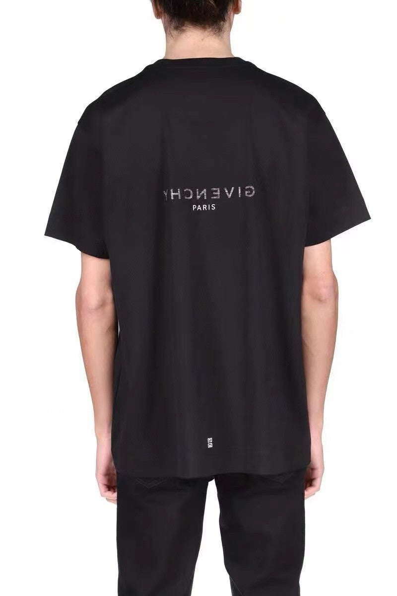 Givenchy Men's Summer Black Round Neck Short Sleeve Reverse Slim Fit T-shirt In Cotton #97669