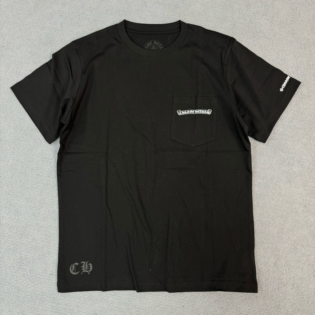 Chrome Hearts Men's Summer Solid Color Sanskrit Print Round Neck Cotton Short Sleeve T-Shirt #77169