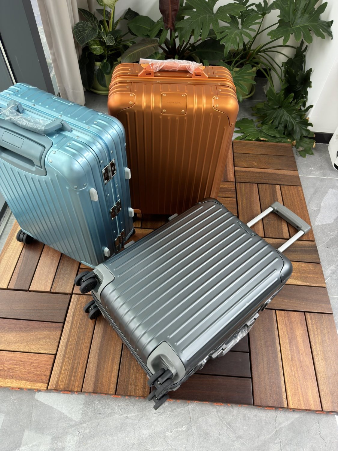 Rimowa Men's Women Solid Color Aluminum Magnesium Alloy Suitcase Suitcase Leisure 21-Inch Business Metal Shipping Trolley Case Box #76217