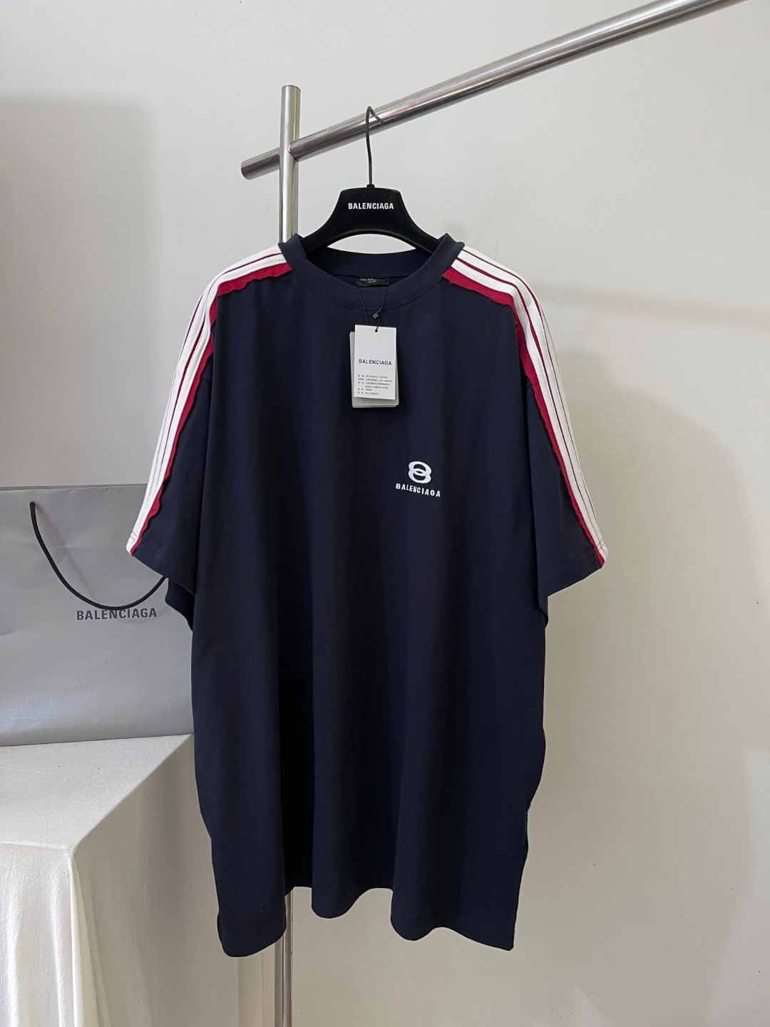 Balenciaga UNITY SPORTS ICON Men's Summer Solid Color Crew Neck Cotton Short Sleeve Silhouette T-Shirt #76537