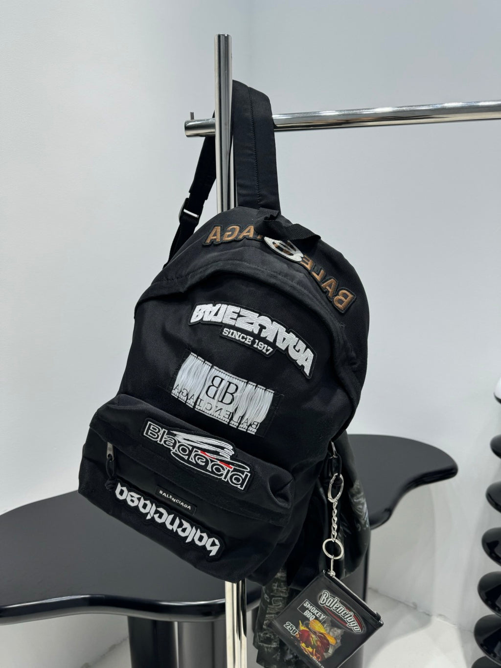 Balenciaga Men's Explorer Backpack in Black #335602