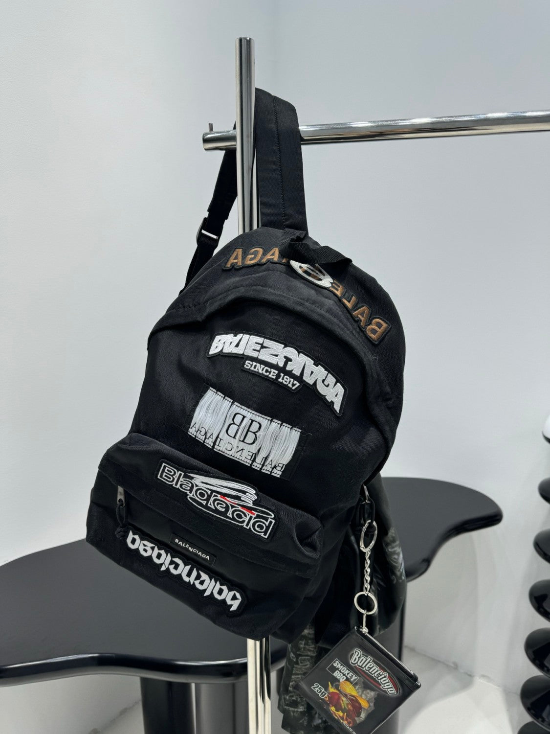 Balenciaga Men's Explorer Backpack in Black #335602