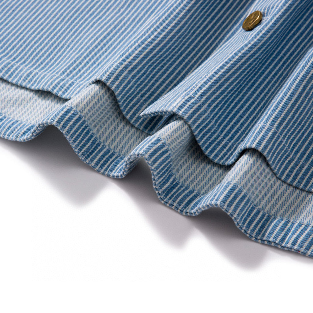 Louis Vuitton Striped Denim Long Sleeve Jacket Blue #257689