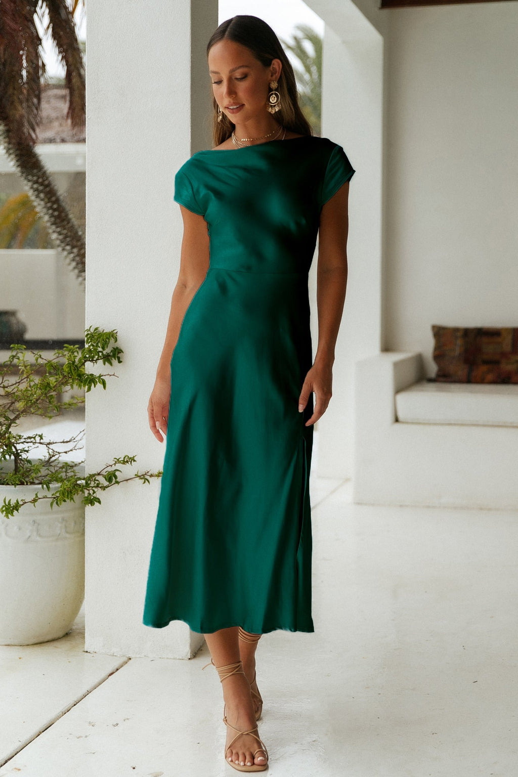 One Last Song Maxi Dress Forest Green