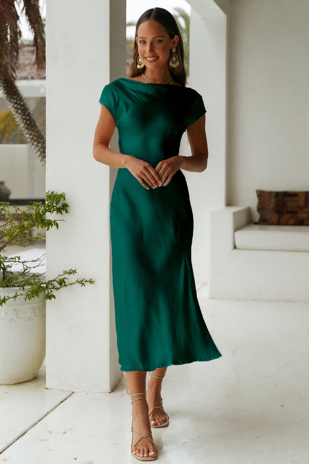 One Last Song Maxi Dress Forest Green