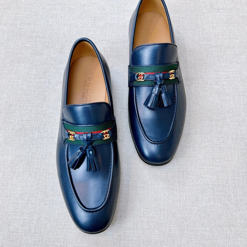 Gucci Men's & Women's Spring/Fall Fashion Casual Round Toe Slip On Leather GG Pattern Leisure Business Shoes #78666