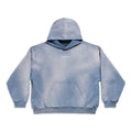Balenciaga Men's Spring and Fall Blue Tie-Dye Gradient Embroidered Logo Regular Fit Hooded Sweatshirt Pullover #98388