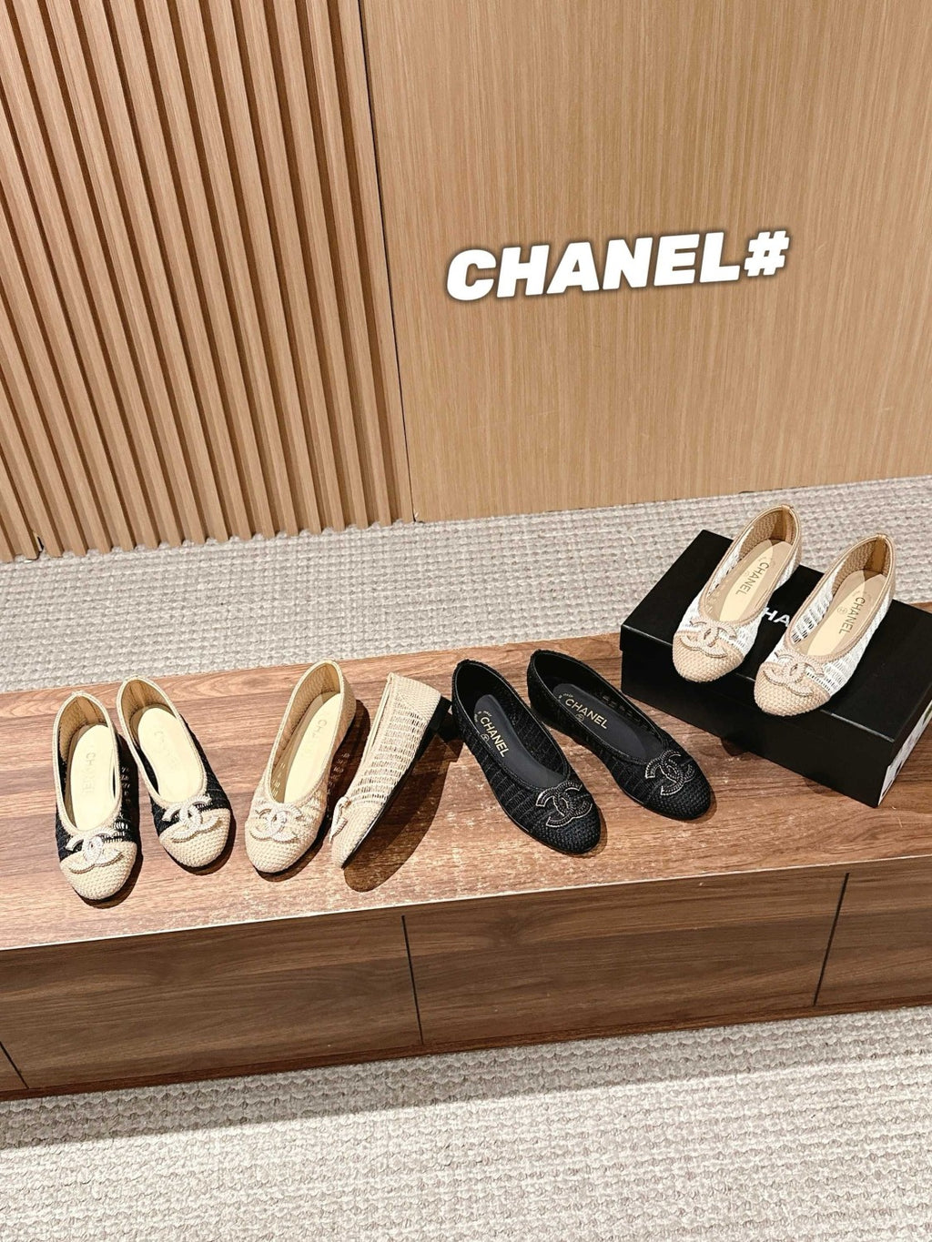 Chanel Women's Summer Solid Colour Mesh Ballet Flat Simple Dance Shoes #76748