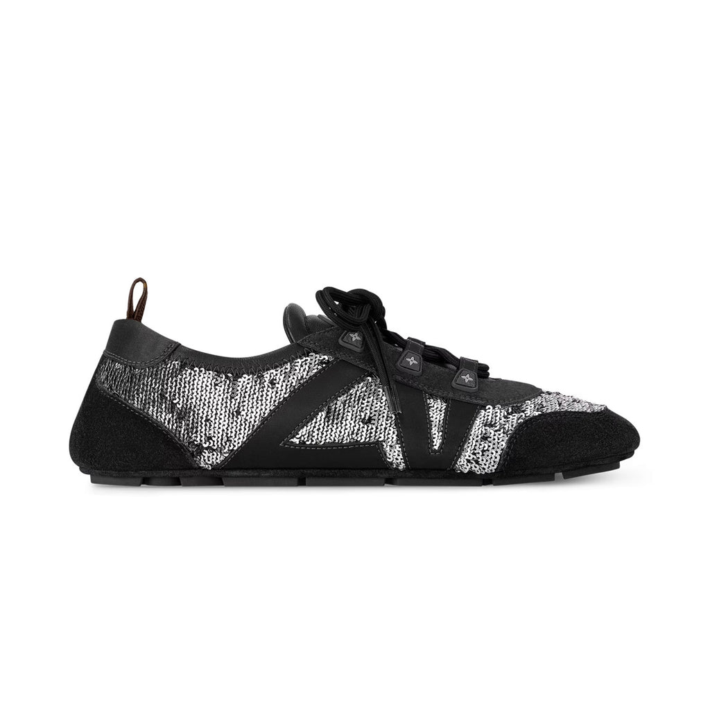Louis Vuitton SNEAKERINA Women's Four Seasons Colorblocking Round Toe Lace Up Sheepskin Low Top Ballet Derby Shoes #76465
