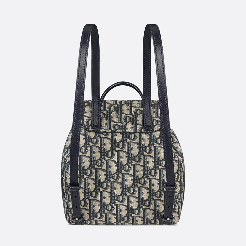 Dior Oblique Backpack Baby Children's School Bag Printed Pattern Flap With Drawstring Small Backpack Bags #84331A