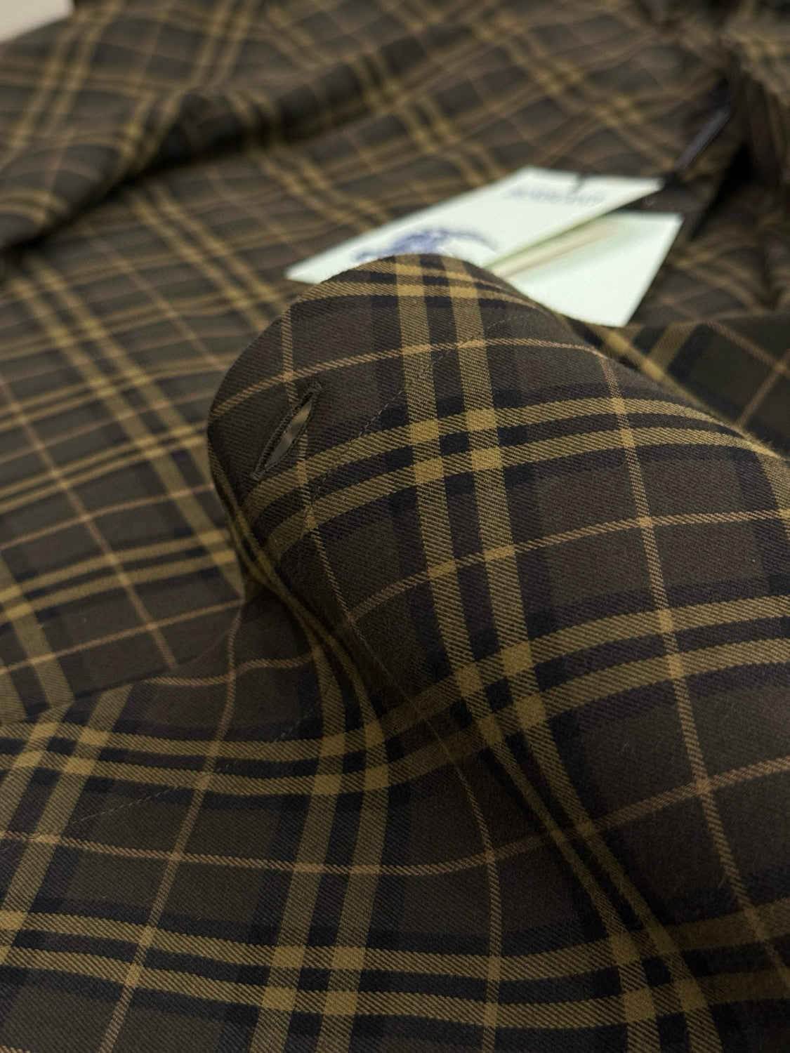 Burberry Men's Spring/Autumn Fashion Casual Loose Checkered Pattern Single Breasted Button Down Collar Long Sleeved Shirt #78318