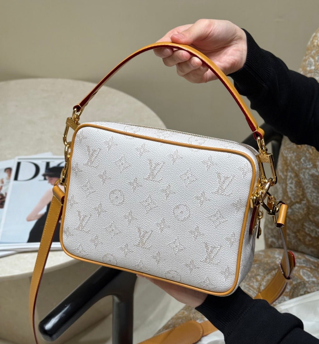 Louis Vuitton Nil Men's and Women's Logo Full Print Detachable Shoulder Strap Coated Canvas Single Shoulder Crossbody Tote Bag Bags #77151